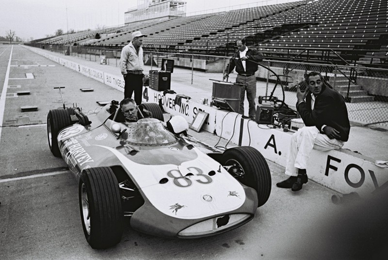Duane carter in Thompson racer at indy in november 1963